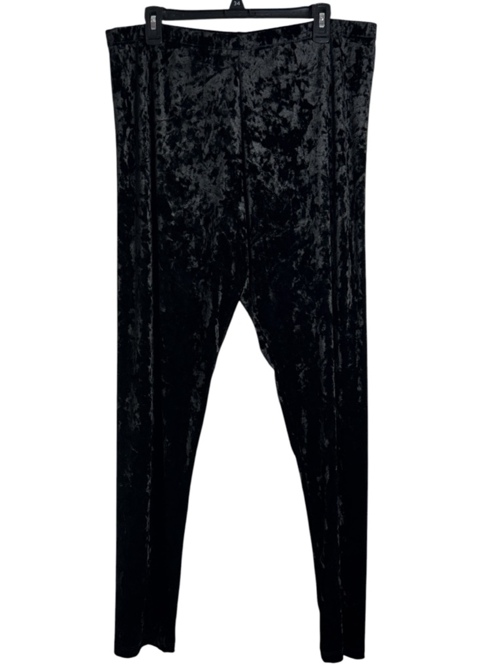 Cha Cha Vente Black Crushed Velvet  Leggings size 3X